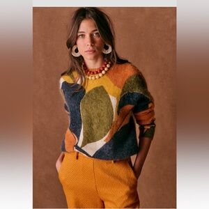 Sezane Nahla sweater in size XXL color synergy print